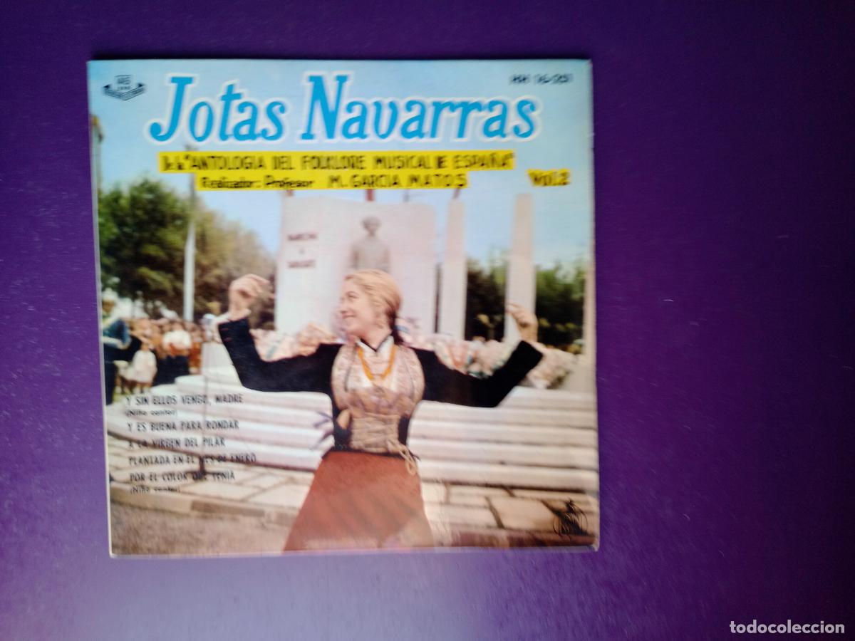 Discos de vinilo: JOTAS NAVARRAS - A LA VIRGEN DEL PILAR +4 EP HISPAVOX 1961 - GARCIA MATOS - FOLK NAVARRA