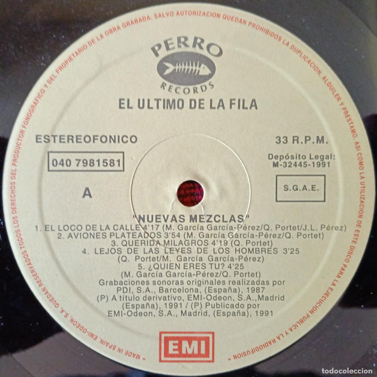 Discos de vinilo: EL ULTIMO DE LA FILA **Nuevas Mezclas** VINILO LP REEDICION 1991 **SIN PORTADA