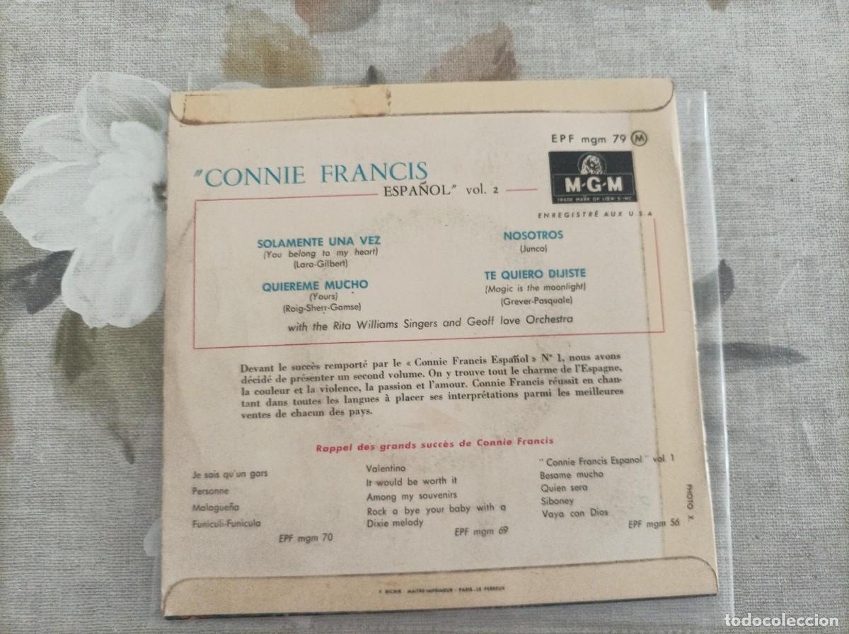 Discos de vinilo: Connie Francis ep en espa&ntilde;ol vol 2 - Foto 2