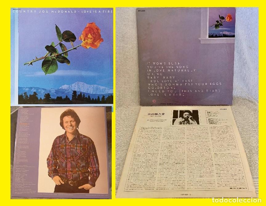 Discos de vinilo: Country Joe mcdonald - Love Is a Fire 76 !! GREAT Rock Psych, super 1&ordf; EDIC ORG JAPAN + INSERT, EXC