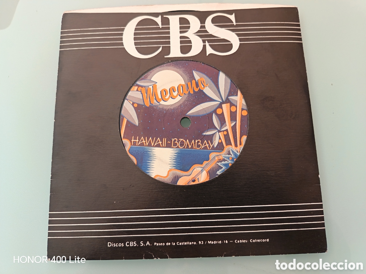 Discos de vinilo: Mecano Hawaii Bombay single versi&oacute;n chilena