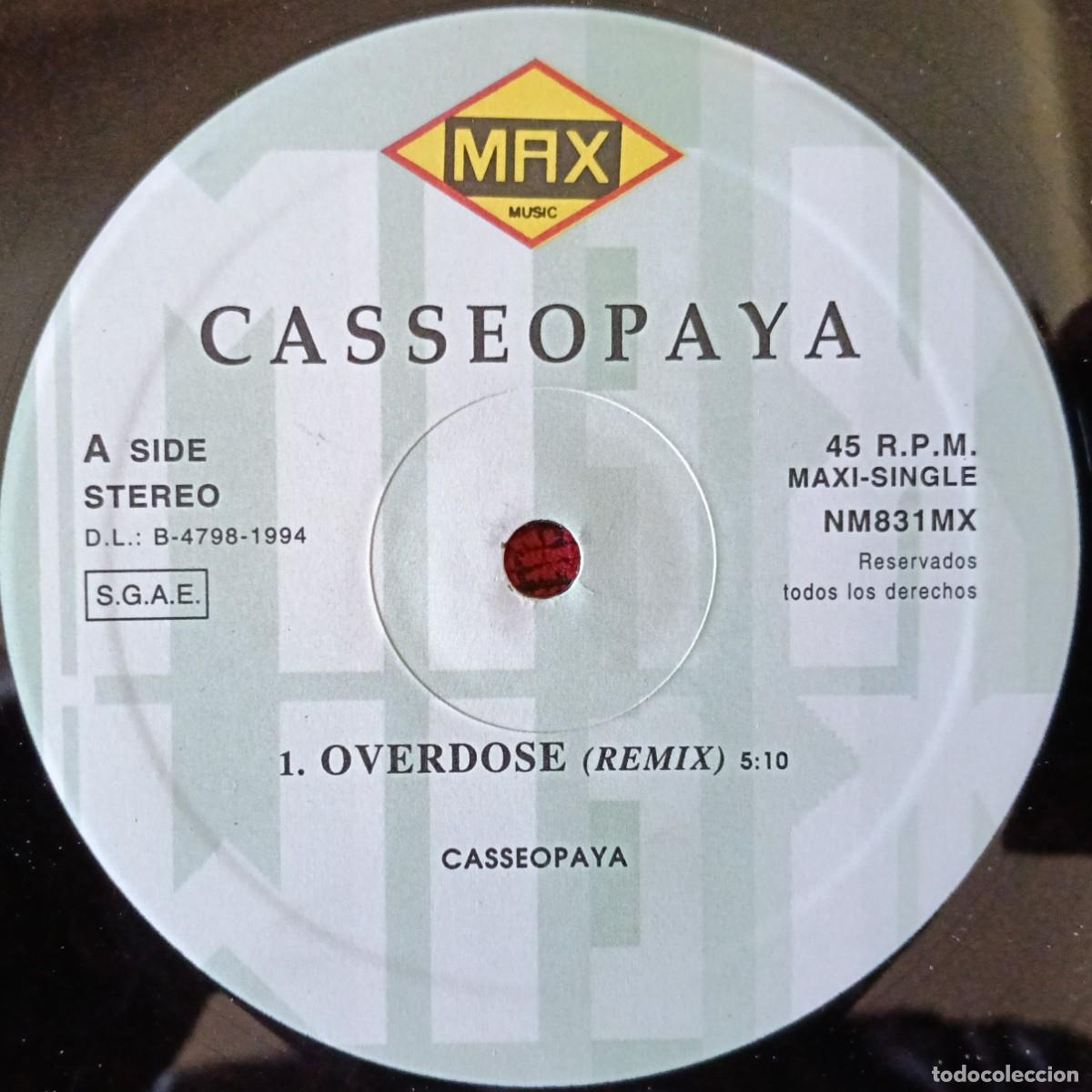 Discos de vinilo: CASSEOPAYA ** Overdose ** MAXI SINGLE VINILO 1994 **SIN PORTADA