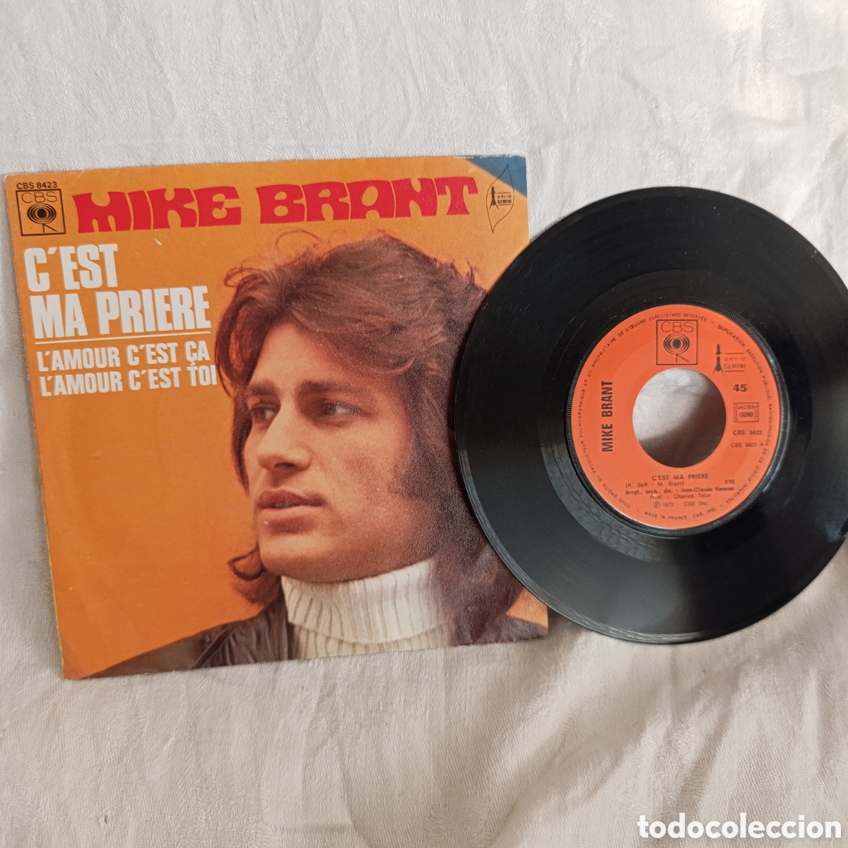 Discos de vinilo: Mike Brant,Vinilo 45 rpm single,&laquo;C'est ma pri&egrave;re&raquo; a&ntilde;o 1972