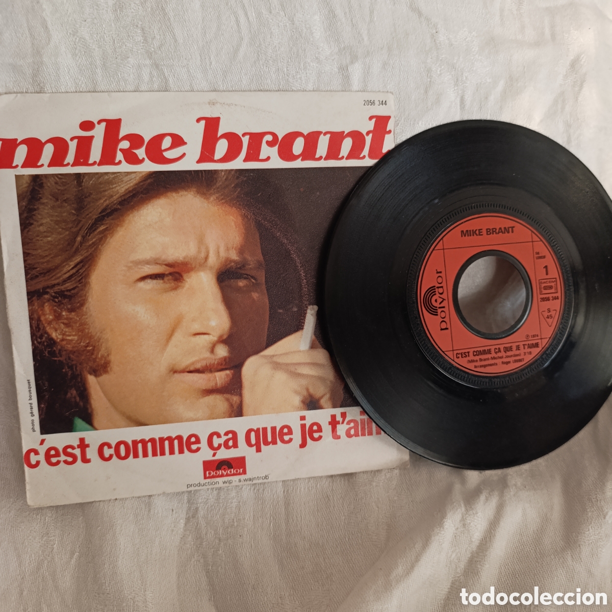 Discos de vinilo: Mike Brant,Vinilo 7 pulgadas,Single,C'est comme &ccedil;a que je t'aime,1974