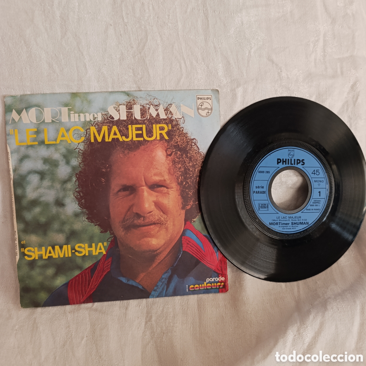 Discos de vinilo: Pop barroco,Mort Shuman, titulado &rdquo;Le Lac Majeur / Shami-Sha&rdquo;, vinilo 7 pulgadas,1972