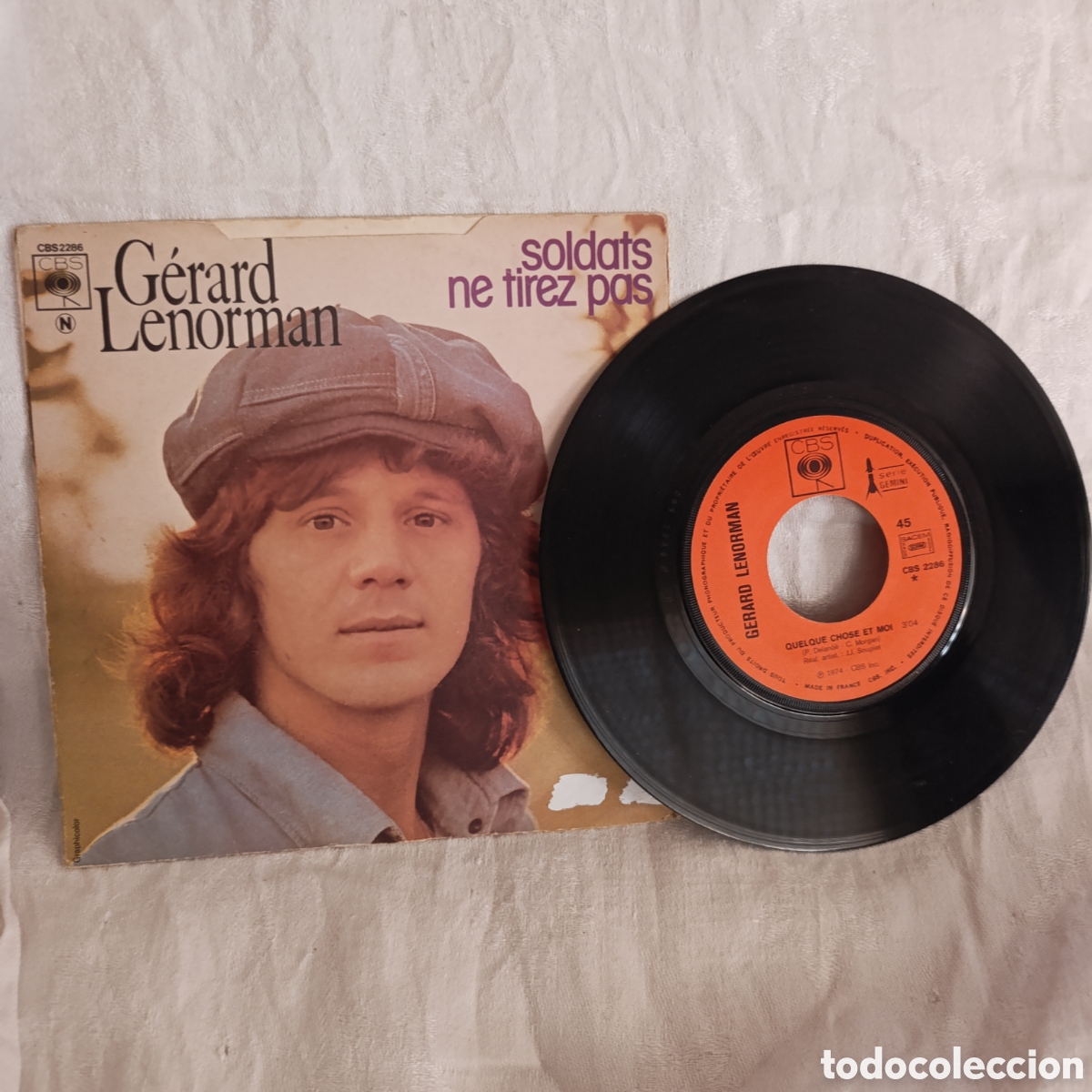 Discos de vinilo: G&eacute;rard Lenorman, Quelque chose et moi / Soldats, ne tirez pas,1974,vinilo 7 pulgadas