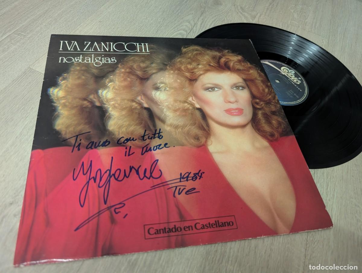 Discos de vinilo: IVA ZANICCHI - NOSTALGIAS EN ESPA&Ntilde;OL ..LP DE EPIC - 1981 - CON 10 TEMAS ...LP FIRMADO Y DEDICADO.