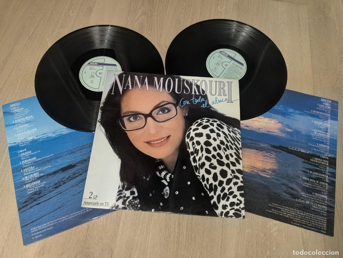 Discos de vinilo: NANA MOUSKOURI - CON TODA EL ALMA ..2 LP&acute;S CON ENCARTES DE 1986 - CANTA EN ESPA&Ntilde;OL - PHILIPS
