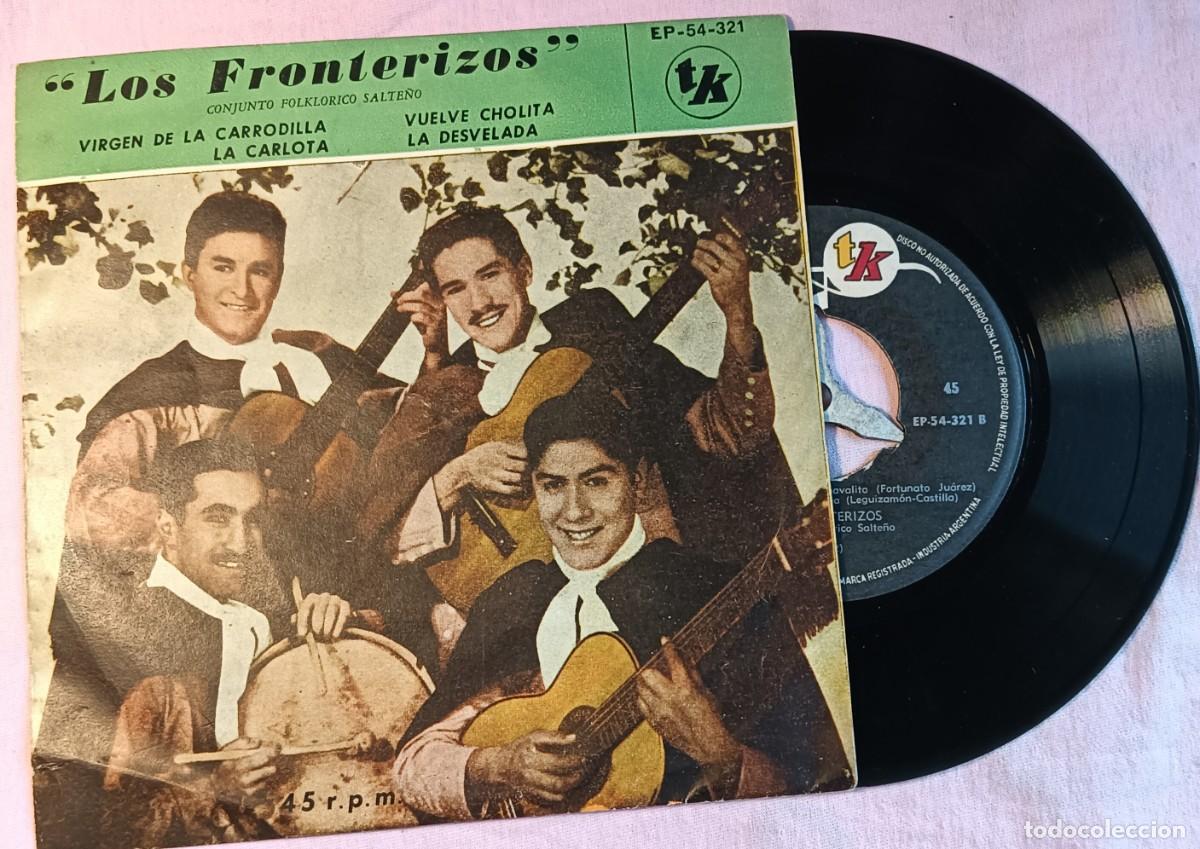 Discos de vinilo: 7&rdquo; LOS FRONTERIZOS - Virgen de la Carrodilla - EP-54-321 - Edicion ARGENTINA (VG/VG)