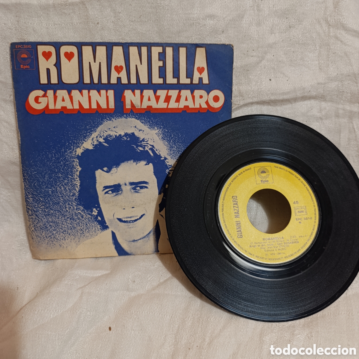 Discos de vinilo: Gianni Nazzaro,&rdquo;Romanella&rdquo;,1975,vinilo 7 pulgadas.