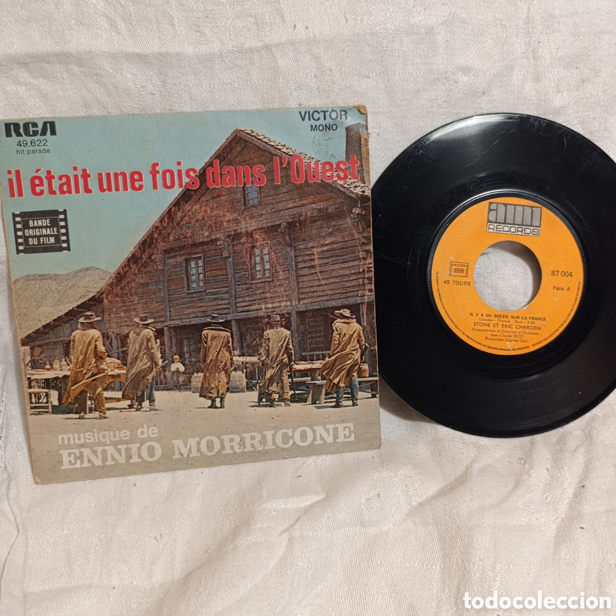 Discos de vinilo: Vinilo 7&rdquo; EP Ennio Morricone - Il &eacute;tait une fois dans l'Ouest (1969)