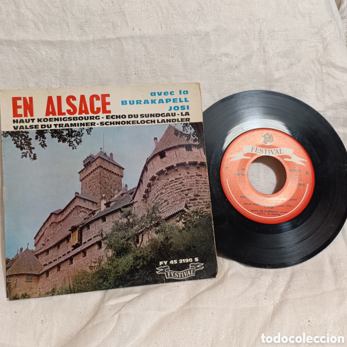 Discos de vinilo: Folklore Alsaciano- Burakapell Josi (Sello Disques Festival),vinilo 7&rdquo;
