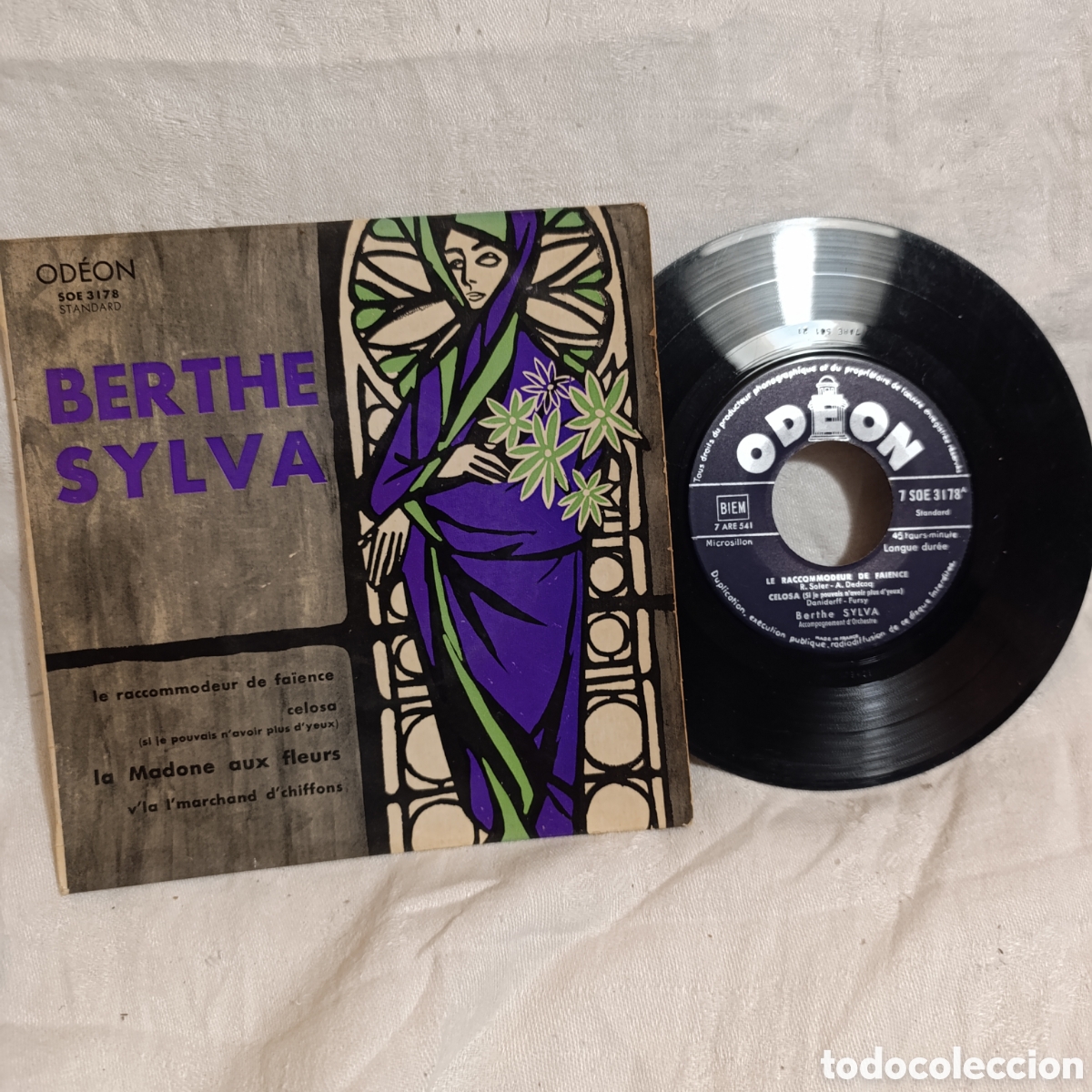 Discos de vinilo: Berthe Sylva (1964) Vinilo EP 45 Rpm &ndash; Od&eacute;on (7 SOE 3178) Francia