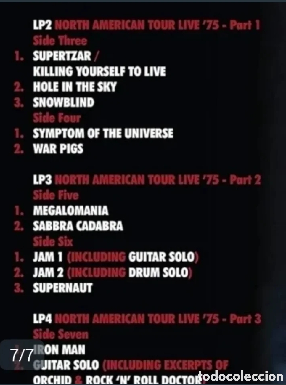 Discos de vinilo: Black Sabbath Live 1975 - Foto 7