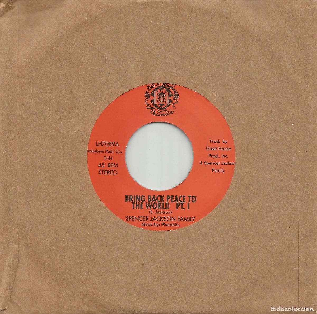 Discos de vinilo: Spencer Jackson Family - Bring Back Peace To The World - Single 7&rdquo; - Reedici&oacute;n (2019, Luv N' Haight)