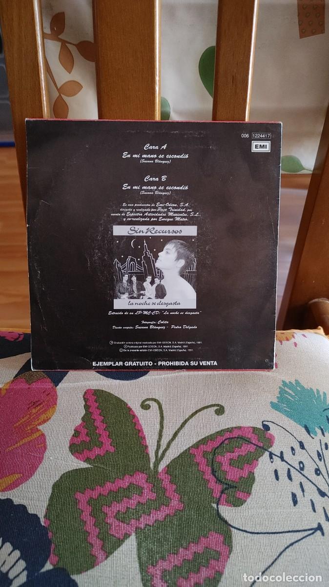 Discos de vinilo: SIN RECURSOS-SINGLE EN MI MANO SE ESCONDIO - Foto 2