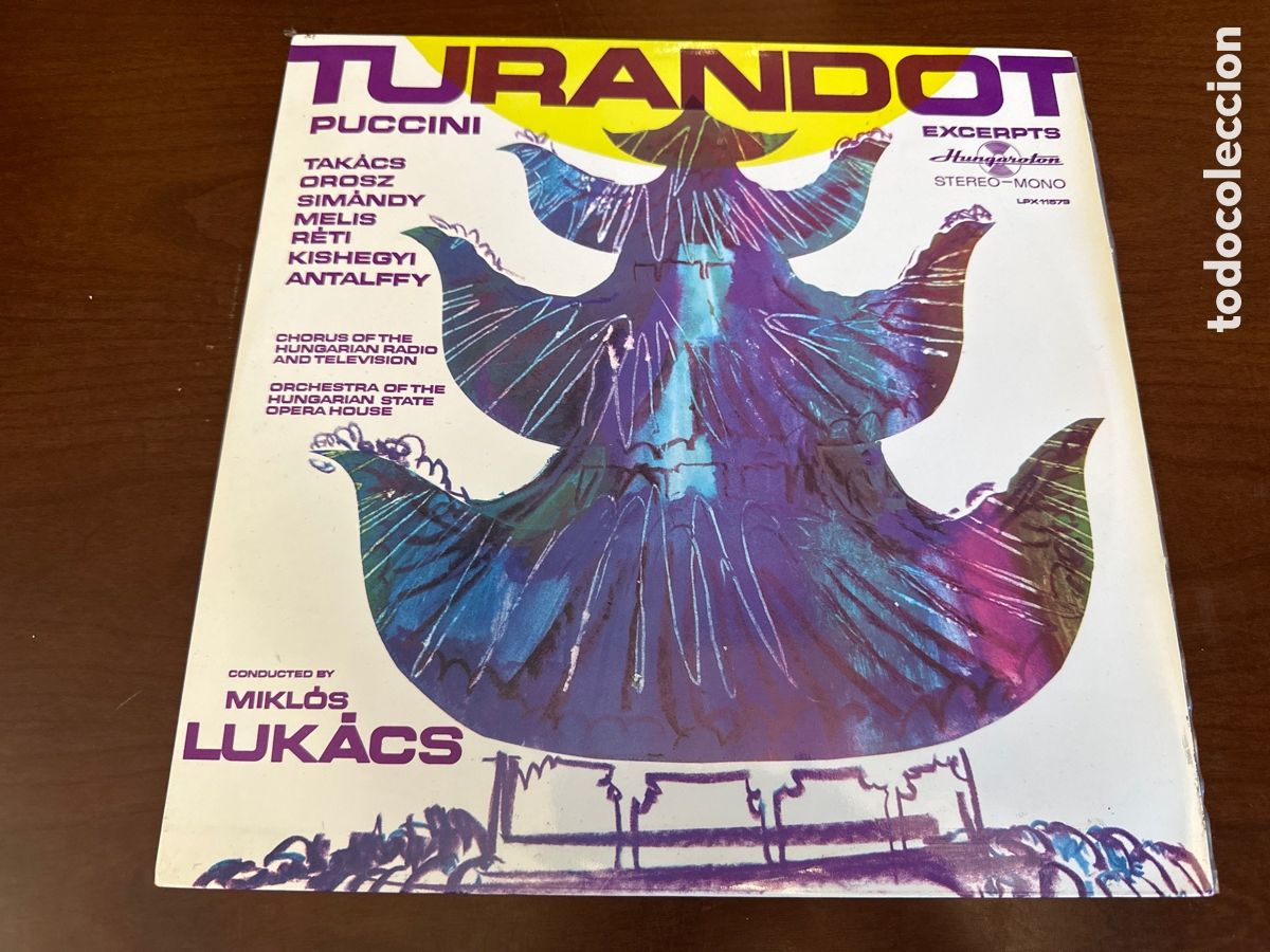 Discos de vinilo: TURANDOT. PUCCINI ORQUESTA H&Uacute;NGARA &hellip; MIKLOS LUKACS