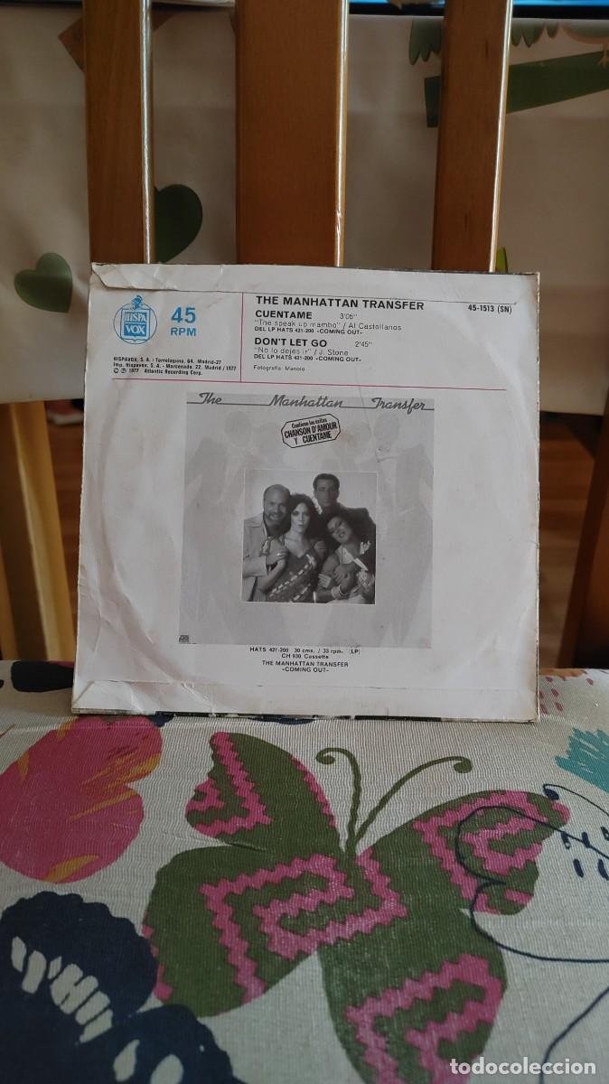 Discos de vinilo: THE MANHATTAN TRANSFER-SINGLE CUENTAME - Foto 2