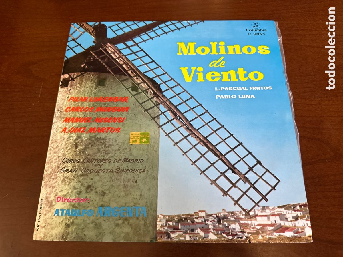Discos de vinilo: MOLINOS DE VIENTO - L. PASQUAL FRUTOS , PABLO LUNA DIR A. ARGENTA
