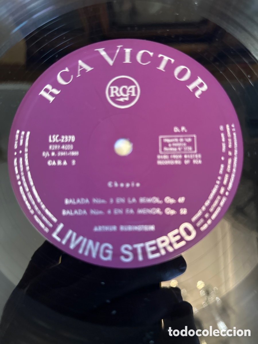 Discos de vinilo: CHOPIN. BALADAS. RUBINSTEIN. RCA. 1968 - Foto 5