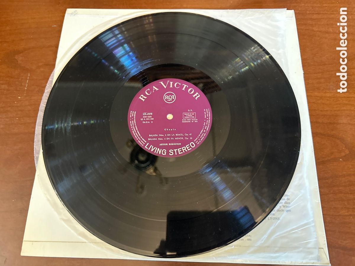 Discos de vinilo: CHOPIN. BALADAS. RUBINSTEIN. RCA. 1968 - Foto 6