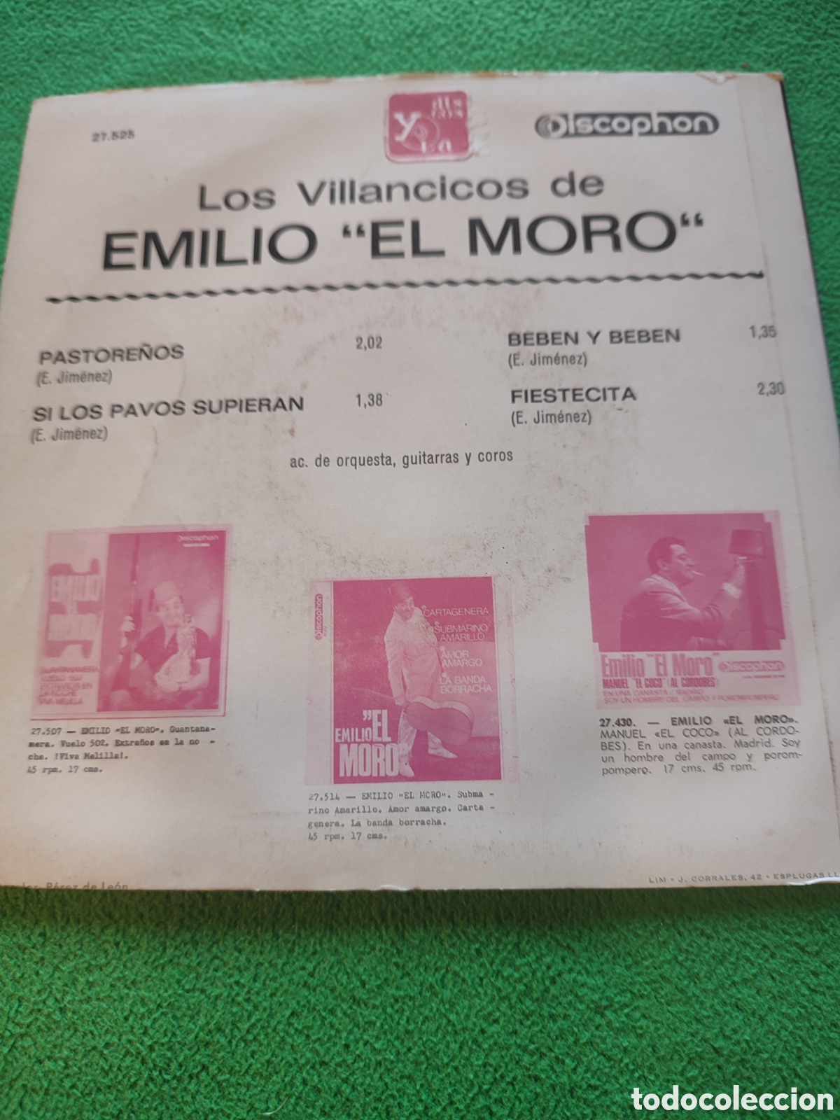 Discos de vinilo: Emilio El Moro - Los villancicos de El Moro - Foto 2