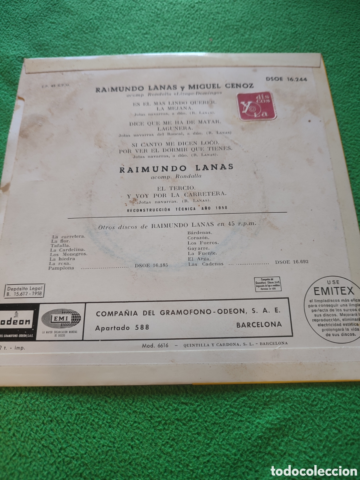 Discos de vinilo: Raimundo Lanas - Jotas Navarras E P - Foto 2