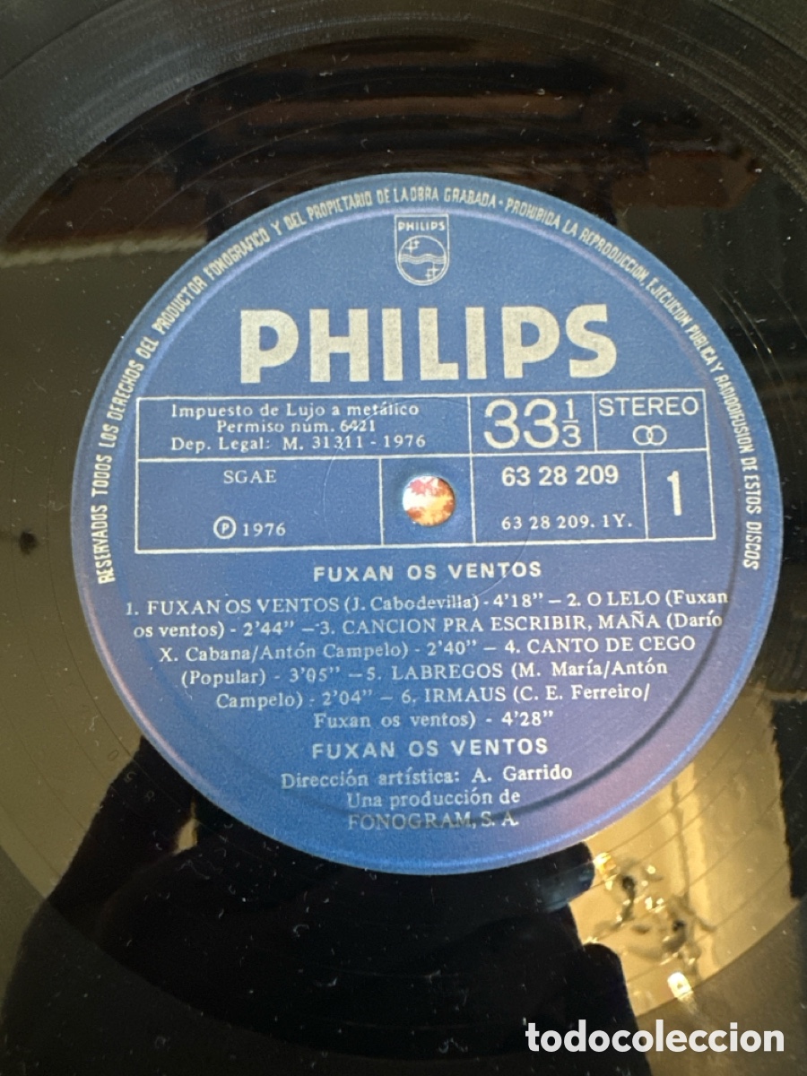 Discos de vinilo: FUXAN OS VENTOS : Idem. (LP. Philips, 1976) - Foto 5