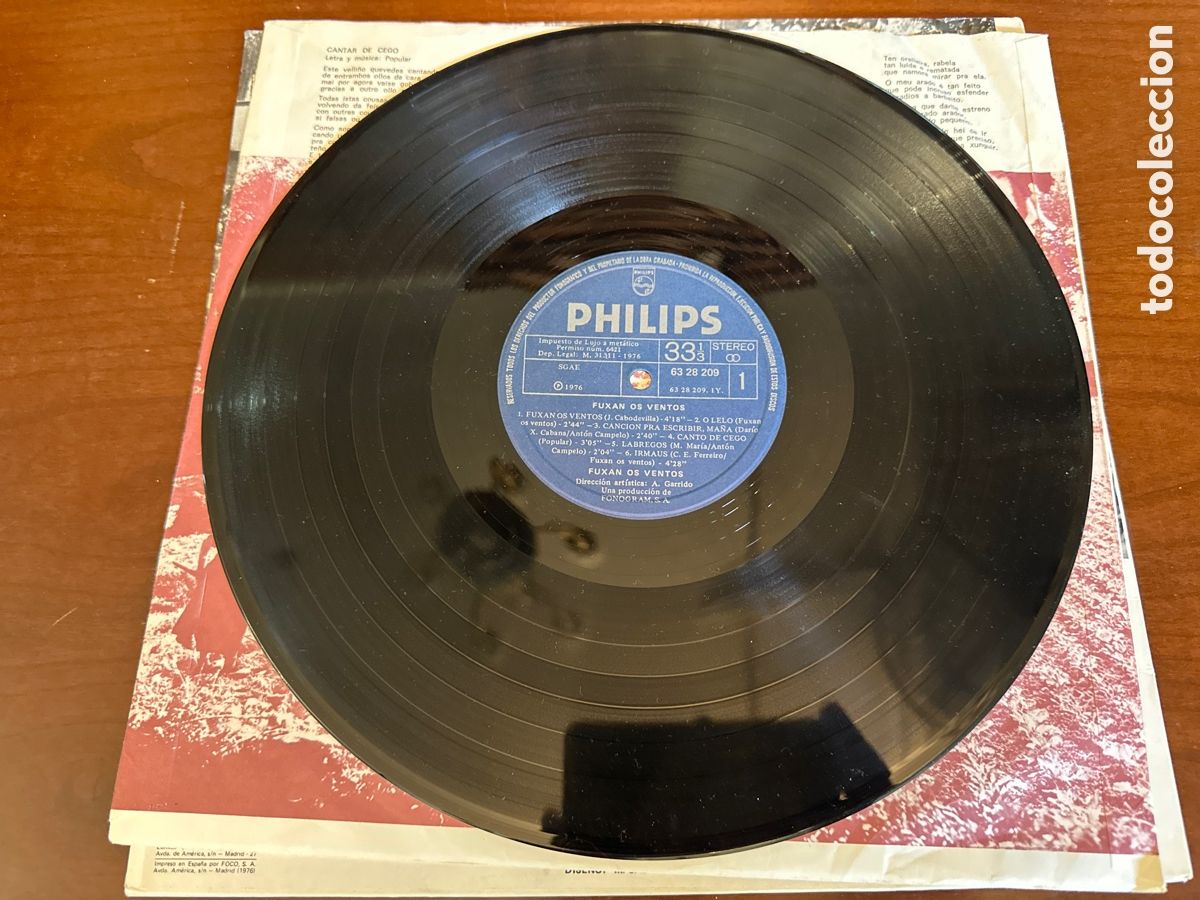 Discos de vinilo: FUXAN OS VENTOS : Idem. (LP. Philips, 1976) - Foto 6