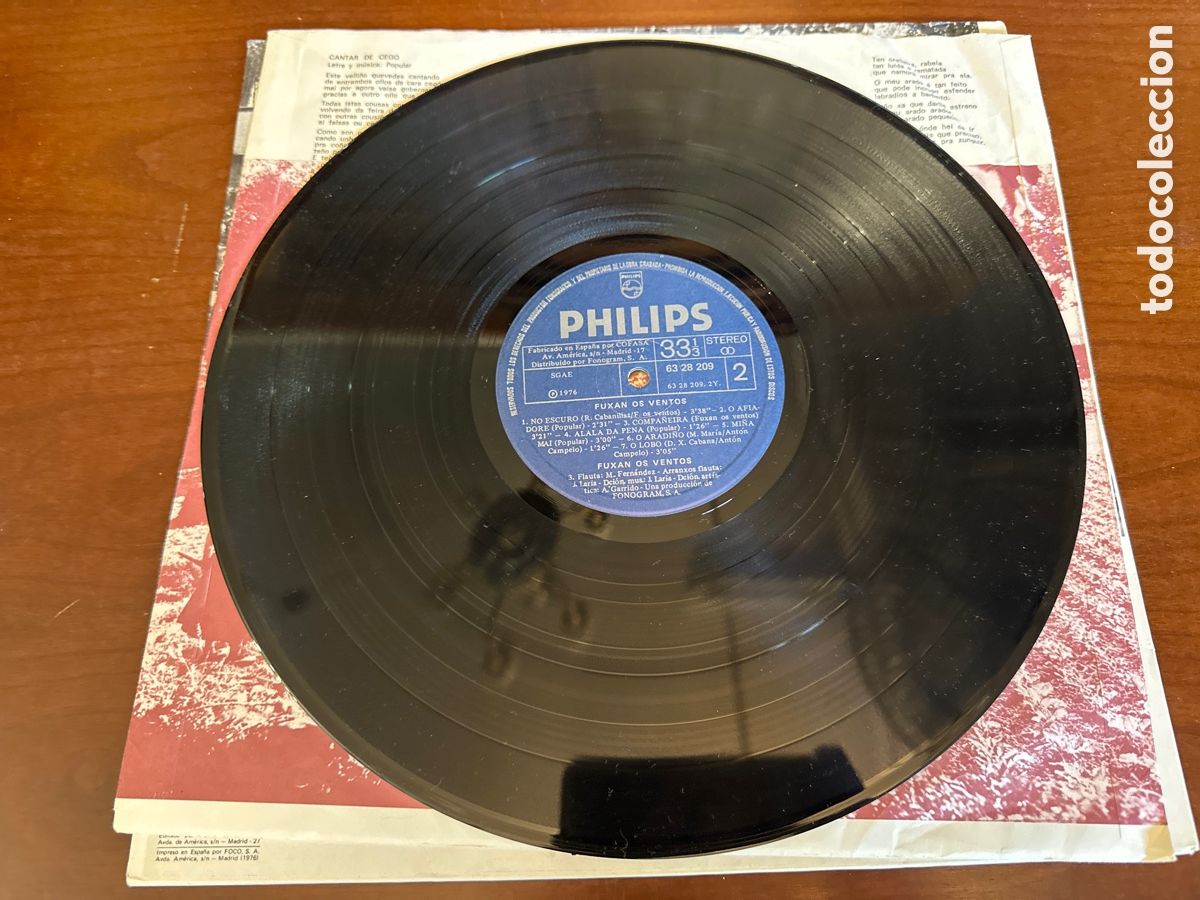 Discos de vinilo: FUXAN OS VENTOS : Idem. (LP. Philips, 1976) - Foto 7