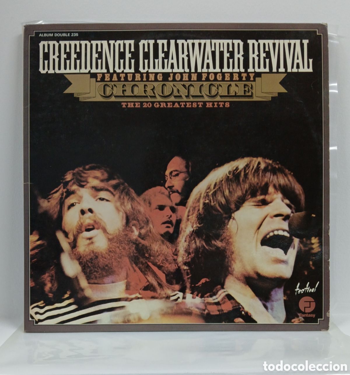 Discos de vinilo: CREEDENCE CLEARWATER REVIVAL &rdquo;CHRONICLE&rdquo; DOBLE LP. COMP. GATEFOLD. EUROPE.(100.283) 1976 (VG++)