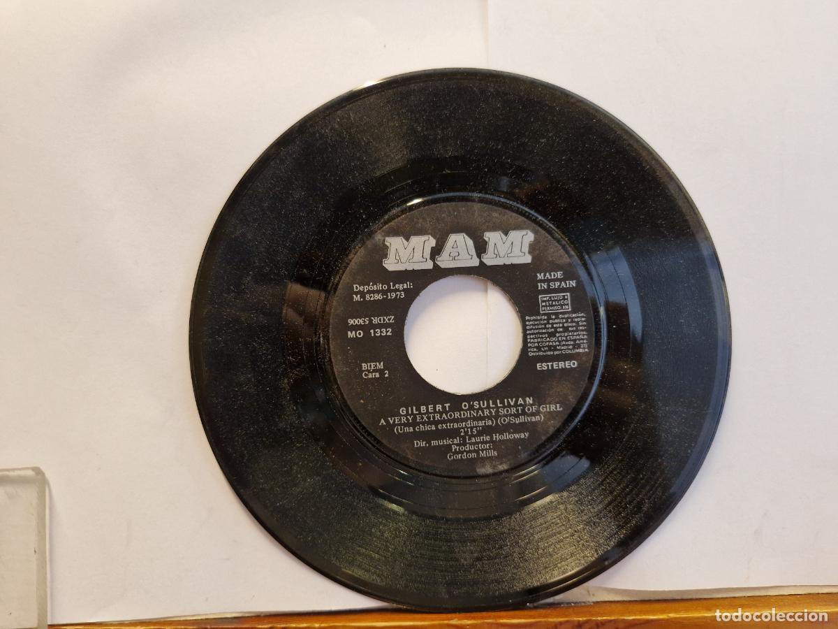 Discos de vinilo: SINGLE. MAM. GIBERT O'SULLIVAN. A VERY EXTRAORDINARY SORT GIRL.