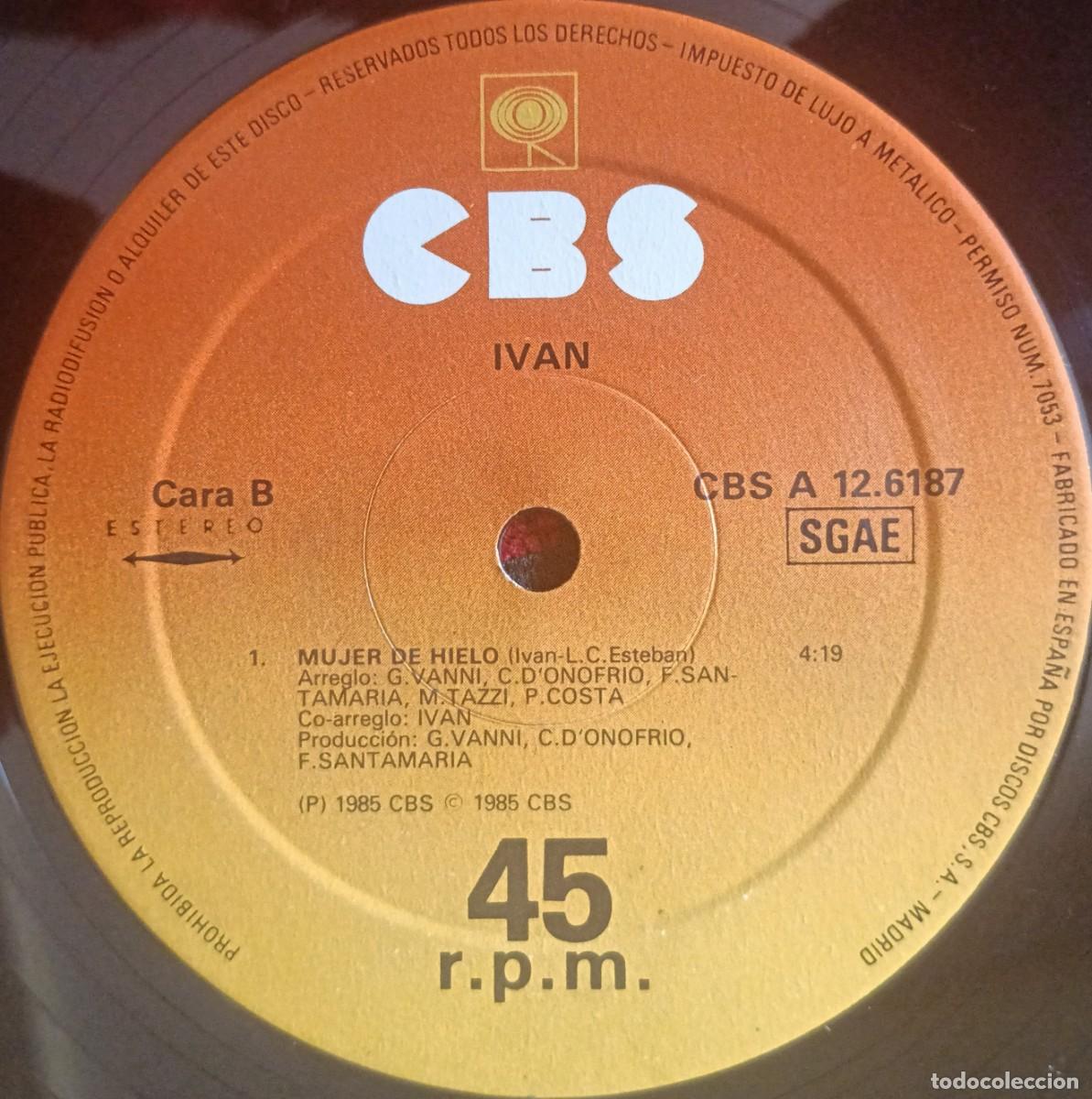 Discos de vinilo: IVAN ** Baila ** MAXI SINGLE VINILO 1985 - Foto 4