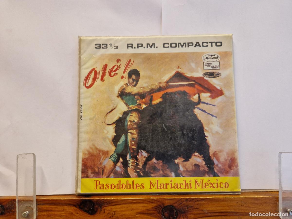 Discos de vinilo: SINGLE. 33.1-3. R.P. COMPACTO. PASODOBLE MMARIACHI MEXICO. LAS DERIAS DE MANIZALES.