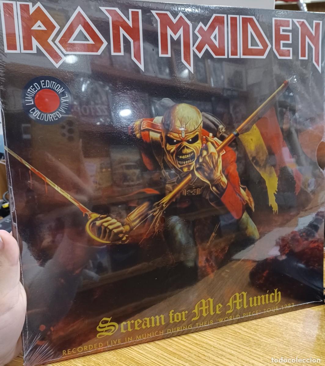 Discos de vinilo: Iron Maiden Scream for Me Munich Tour 1983 lp redvinyl