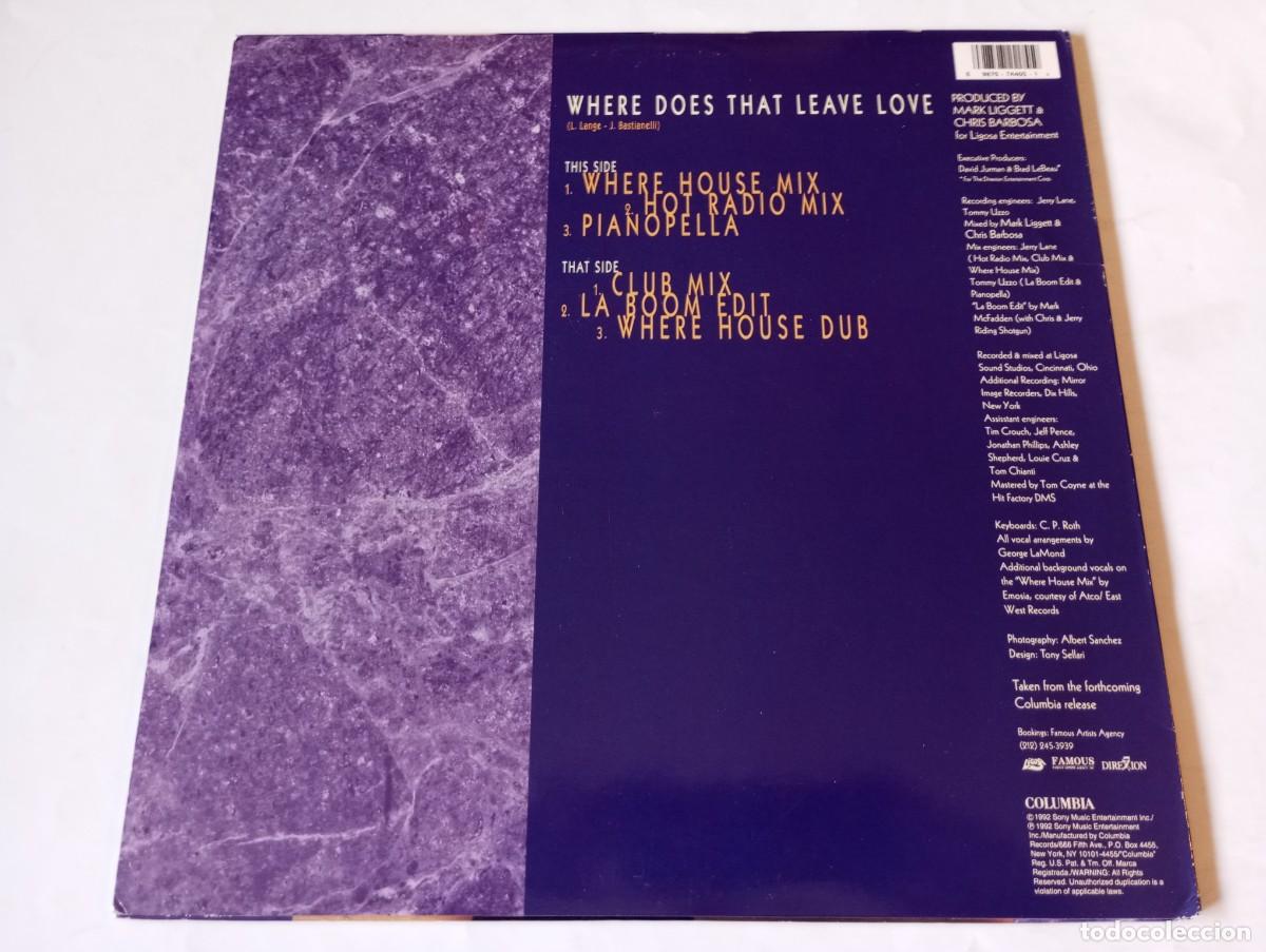 Discos de vinilo: George LaMond &ndash; Where Does That Leave Love - 1992 - Foto 2