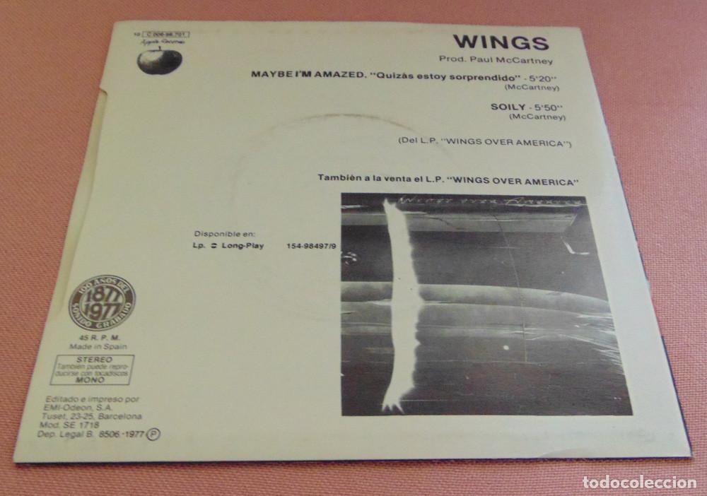 Discos de vinilo: Wings &ndash; Maybe Im Amazed - SINGLE 1977 COMO NUEVO - Foto 5