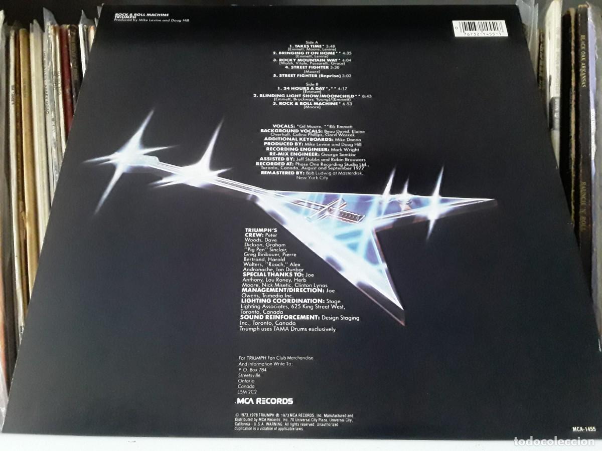 Discos de vinilo: Triumph (2) - Rock & Roll Machine (LP, Comp, RE) edic. usa 1985 - Foto 2