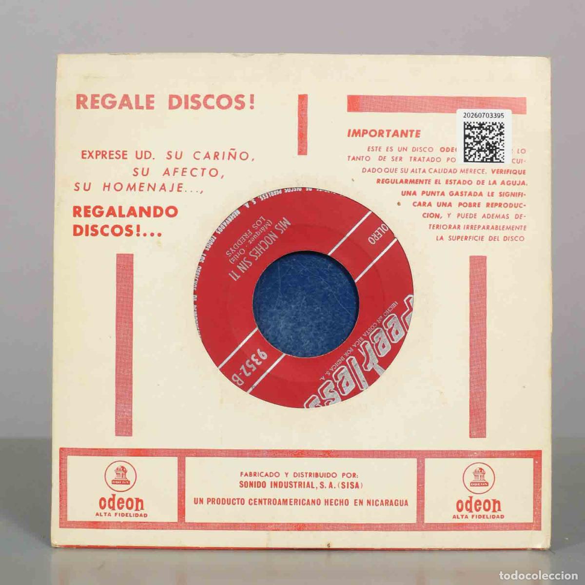 Discos de vinilo: SINGLE. MIS NOCHES SIN TI. LOS FREDDYS. OBSESION - Foto 2
