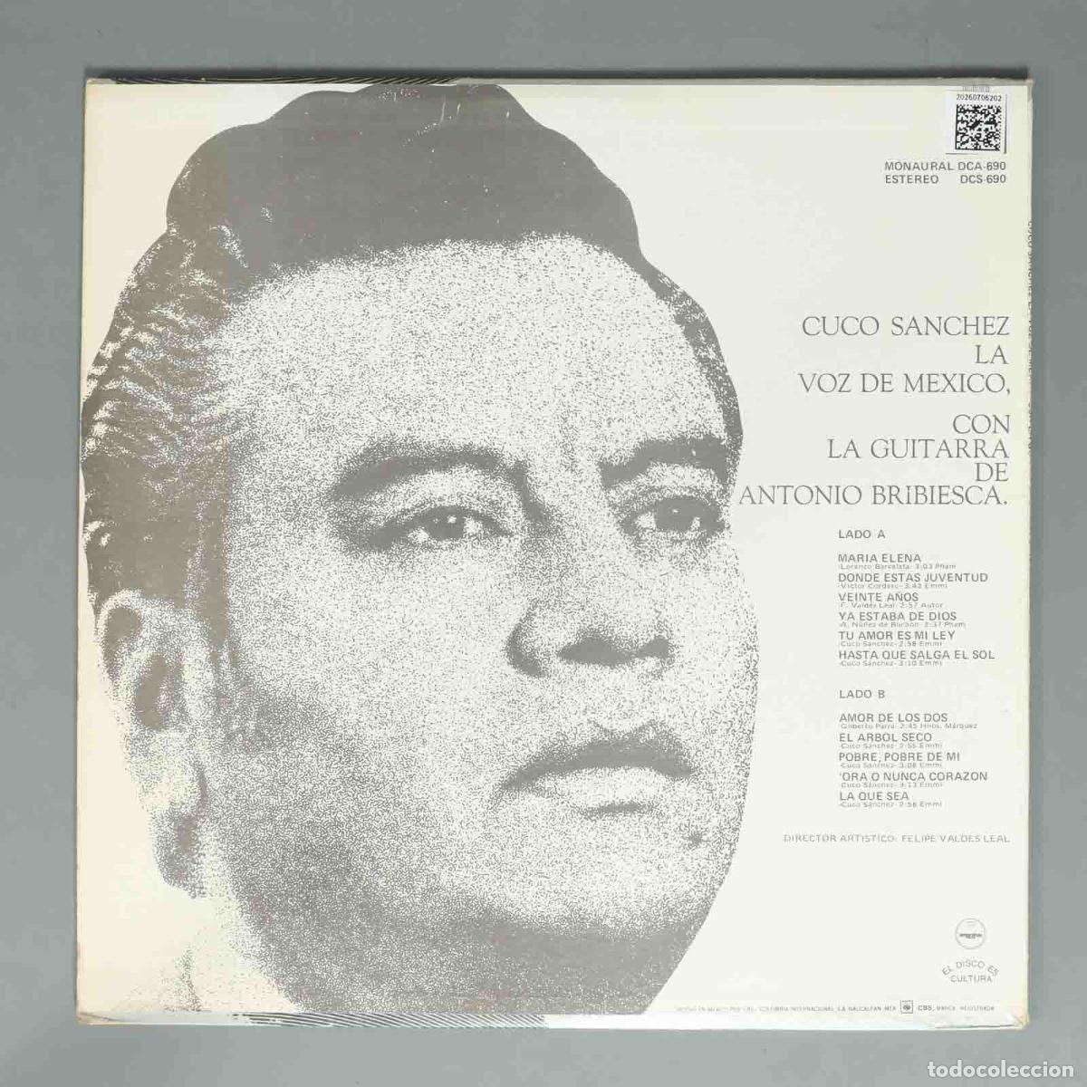 Discos de vinilo: LP. Cuco Sanchez &lrm;&ndash; La Voz De Mexico - Foto 2