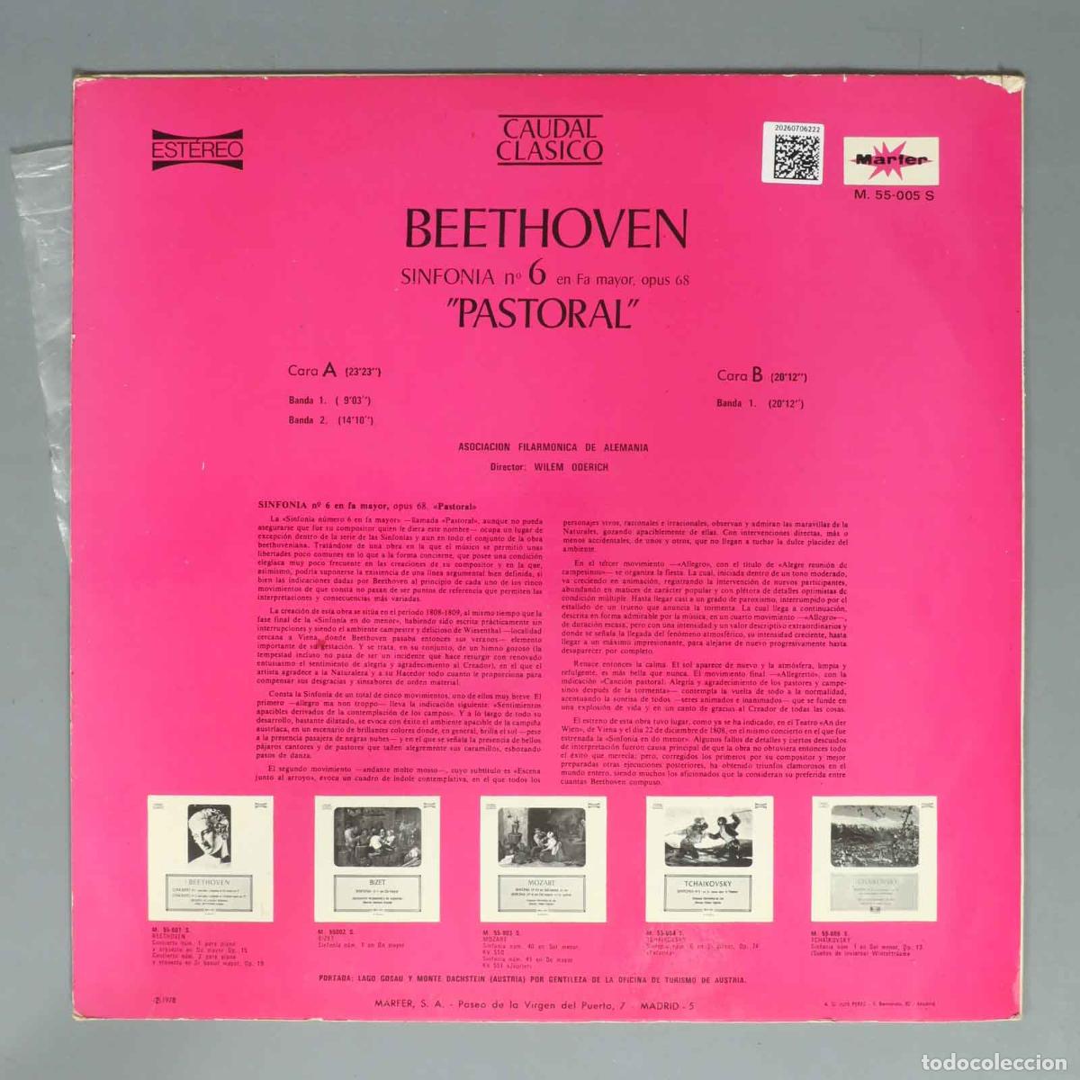 Discos de vinilo: LP. LP BEETHOVEN. SINFONIA 6. ODERICH - Foto 2