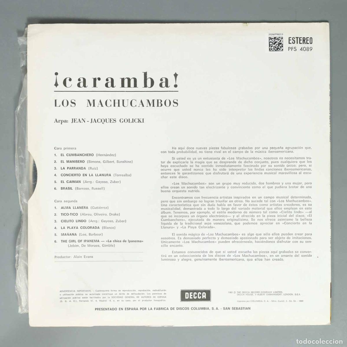 Discos de vinilo: LP. Les Machucambos &ndash; Caramba! - Foto 2