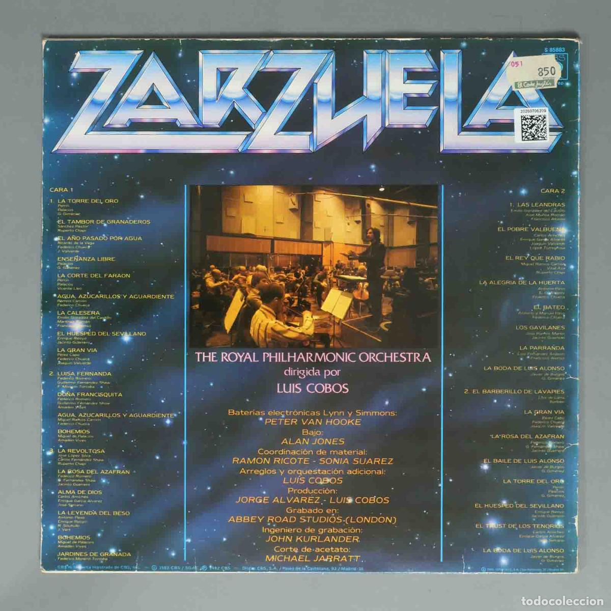 Discos de vinilo: LP. ZARZUELA. LUIS COBOS - Foto 2