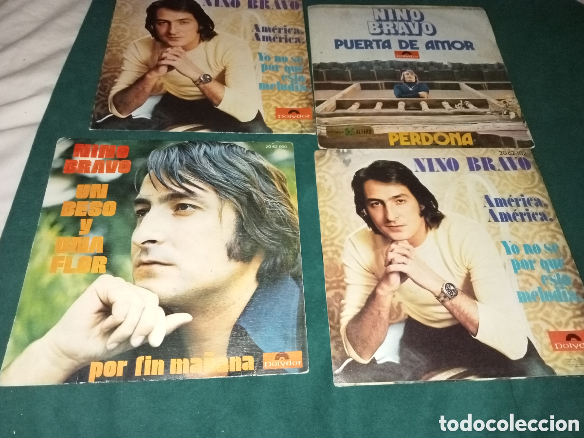 Discos de vinilo: 4 singles de Nino Bravo