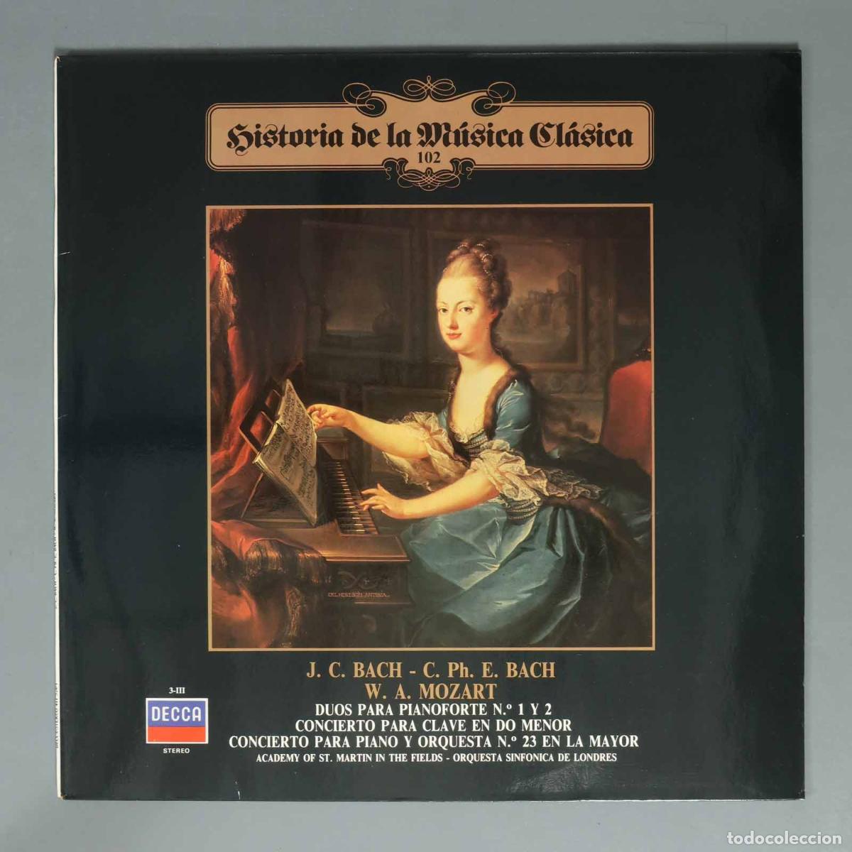 Discos de vinilo: LP. BACHC. Ph. E. BACH W. A. MOZART DUOS PARA PIANOFORTE N.&ordm; 1 Y 2 CONCIERTO PARA CLAVE EN DO