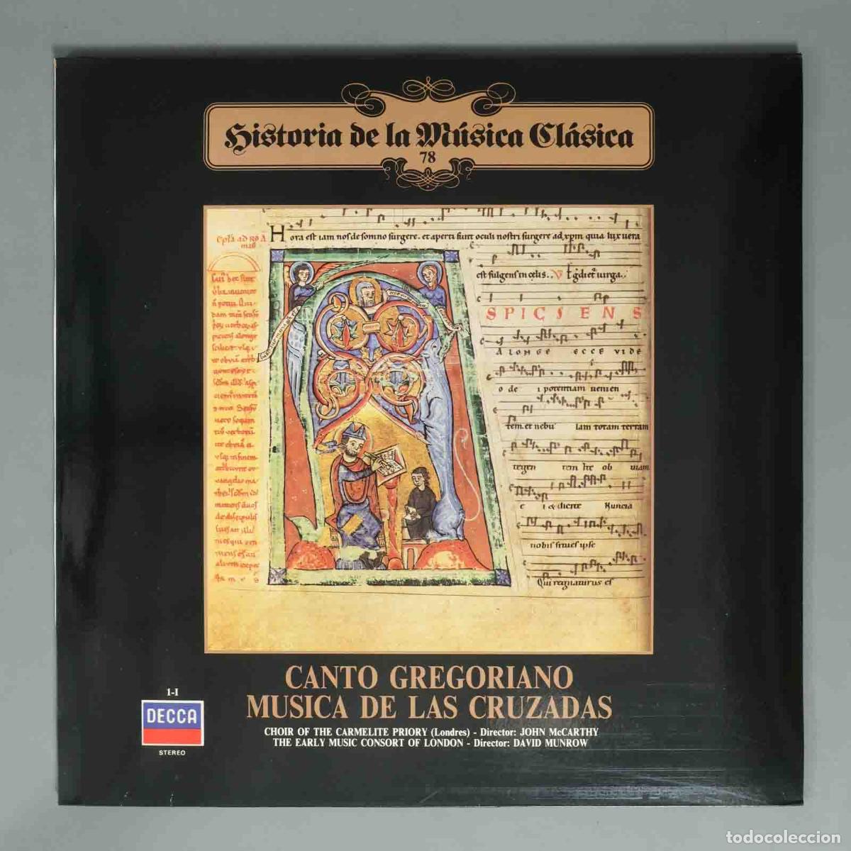 Discos de vinilo: LP. CANTO GREGORIANO MUSICA DE LAS CRUZADAS. CHOIR OF THE CARMELITE PRIORY (Londres) - Director: