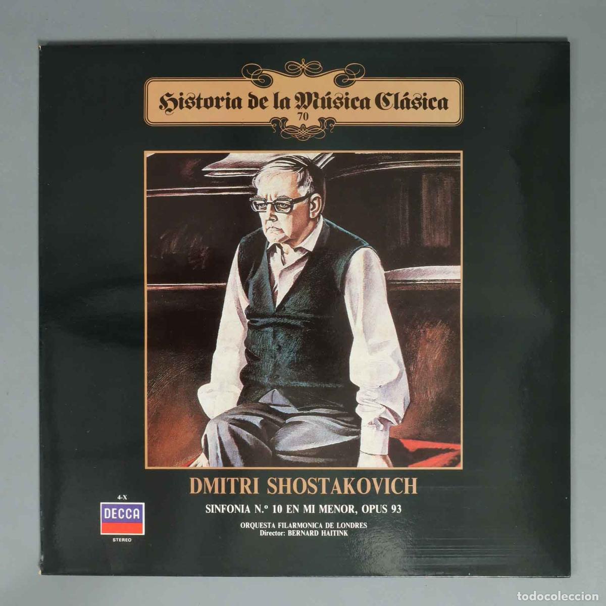Discos de vinilo: LP. DMITRI SHOSTAKOVICH. SINFONIA N.&ordm; 10 &Epsilon;&Nu; &Mu;&Iota; &Mu;&Epsilon;NOR, OPUS 93 ORQUESTA FILARMONICA DE LONDRES.