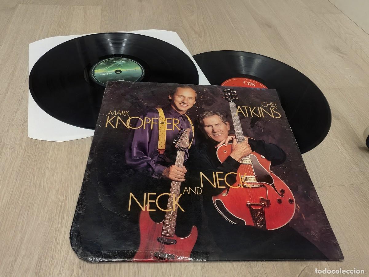 Discos de vinilo: MARK KNOPFLER & CHET ATKINS - NECK AND NECK .. LP CBS 1990 + VINILO DE DIRE STRAITS - COMMUNIQUE