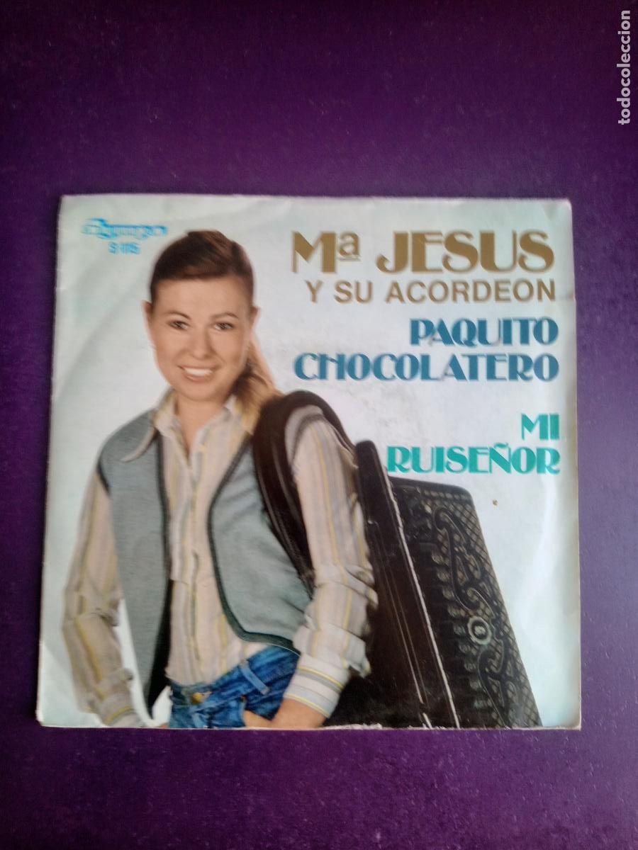 Discos de vinilo: M&ordf; Jes&uacute;s Y Su Acorde&oacute;n &ndash; Paquito Chocolatero - Sg OLYMPO 1980 - POP VERANO -