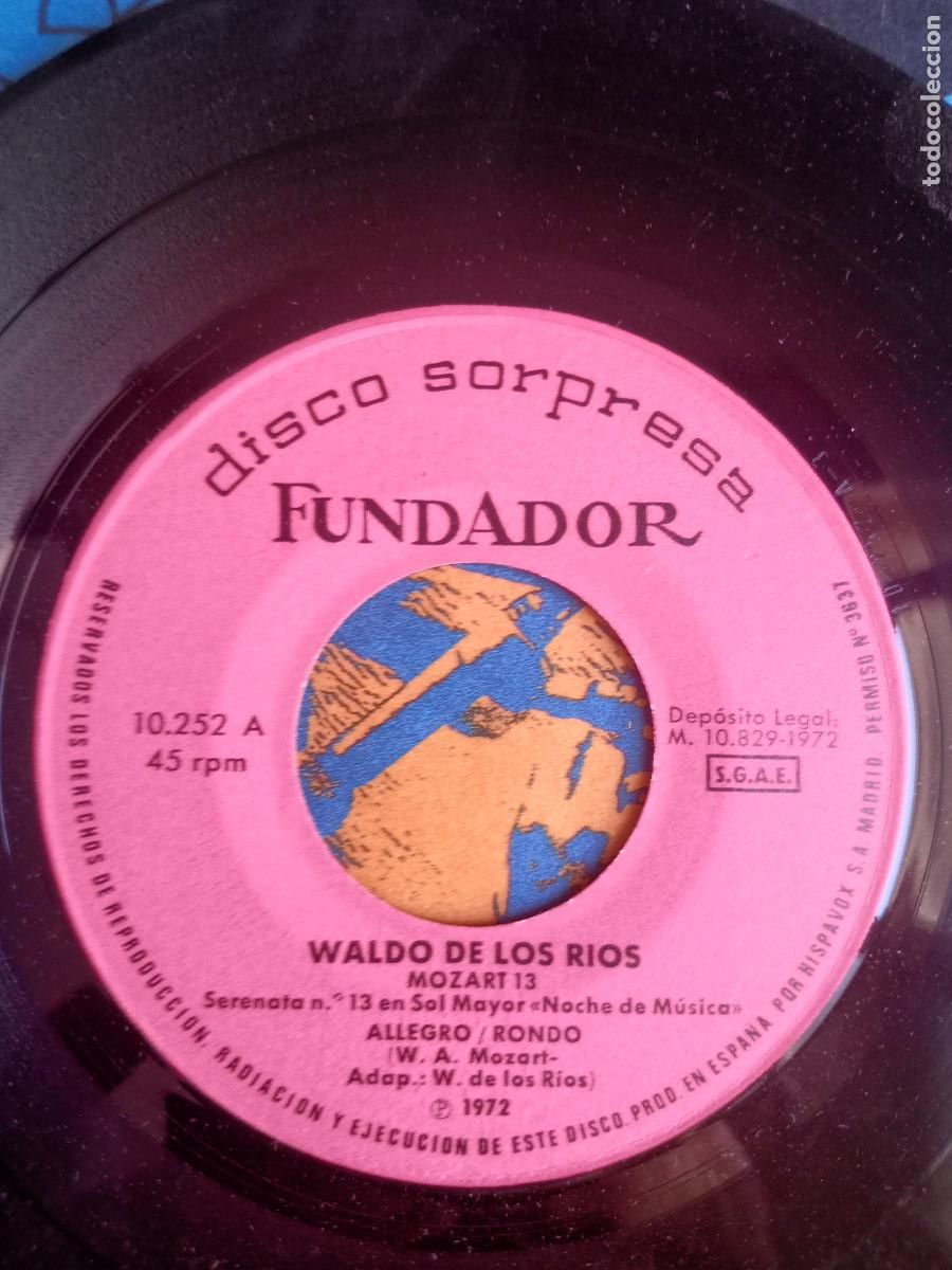 Discos de vinilo: Waldo De Los Rios &ndash; Mozart 13 / Allegro/Rondo +2 - EP FUNDADOR 1972 - CLASICA POP 70'S